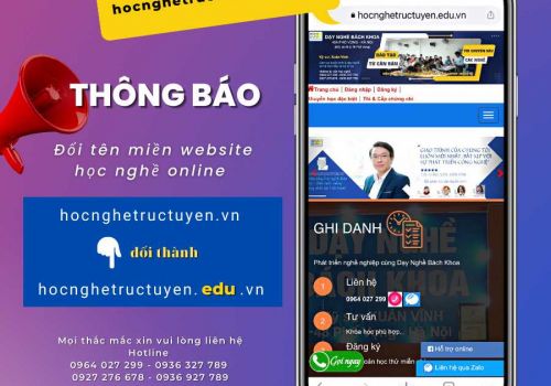 THÔNG BÁO : Đổi tên miền hocnghetructuyen.vn thành hocnghetructuyen.edu.vn